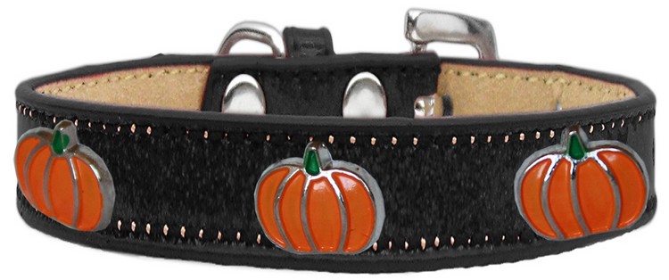 Pumpkin Widget Dog Collar Black Ice Cream Size 18